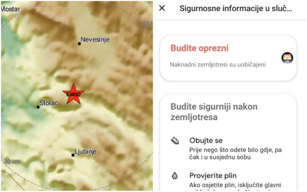 Epicentar zemljotresa bio između Stoca i Lubinja - Avaz
