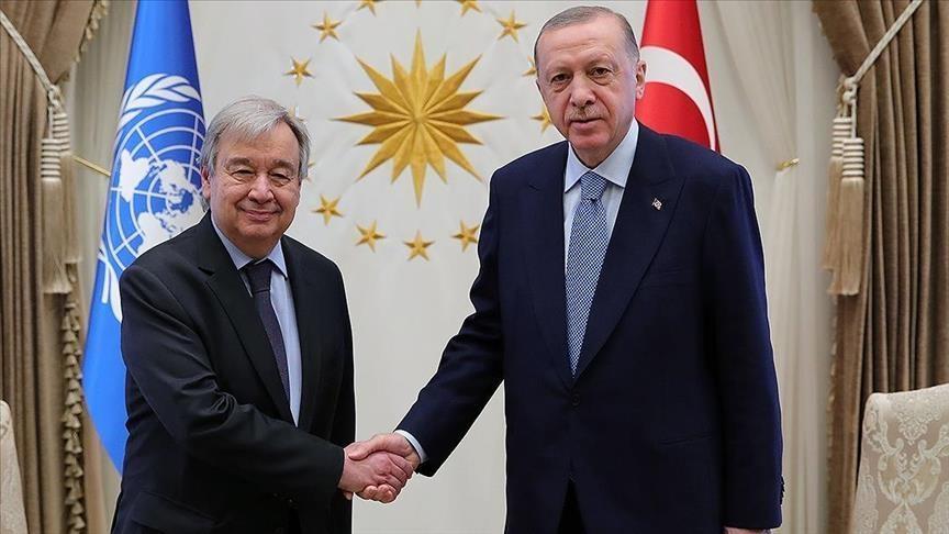 Turkish president, UN chief discuss latest developments on Russia-Ukraine war