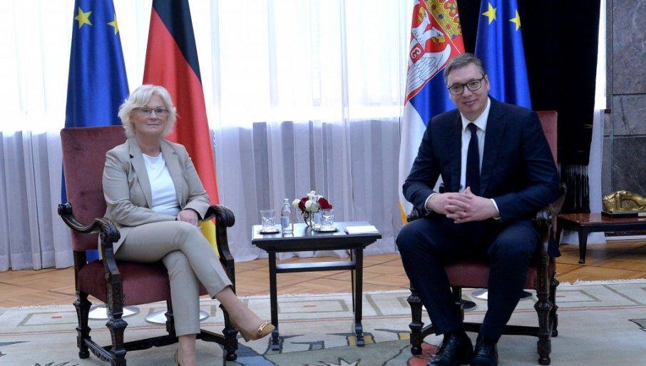 Vučić nakon sastanka sa Lambreht: Srbija će čuvati mir i stabilnost