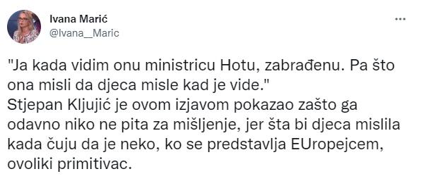 Komentar Ivane Marić - Avaz