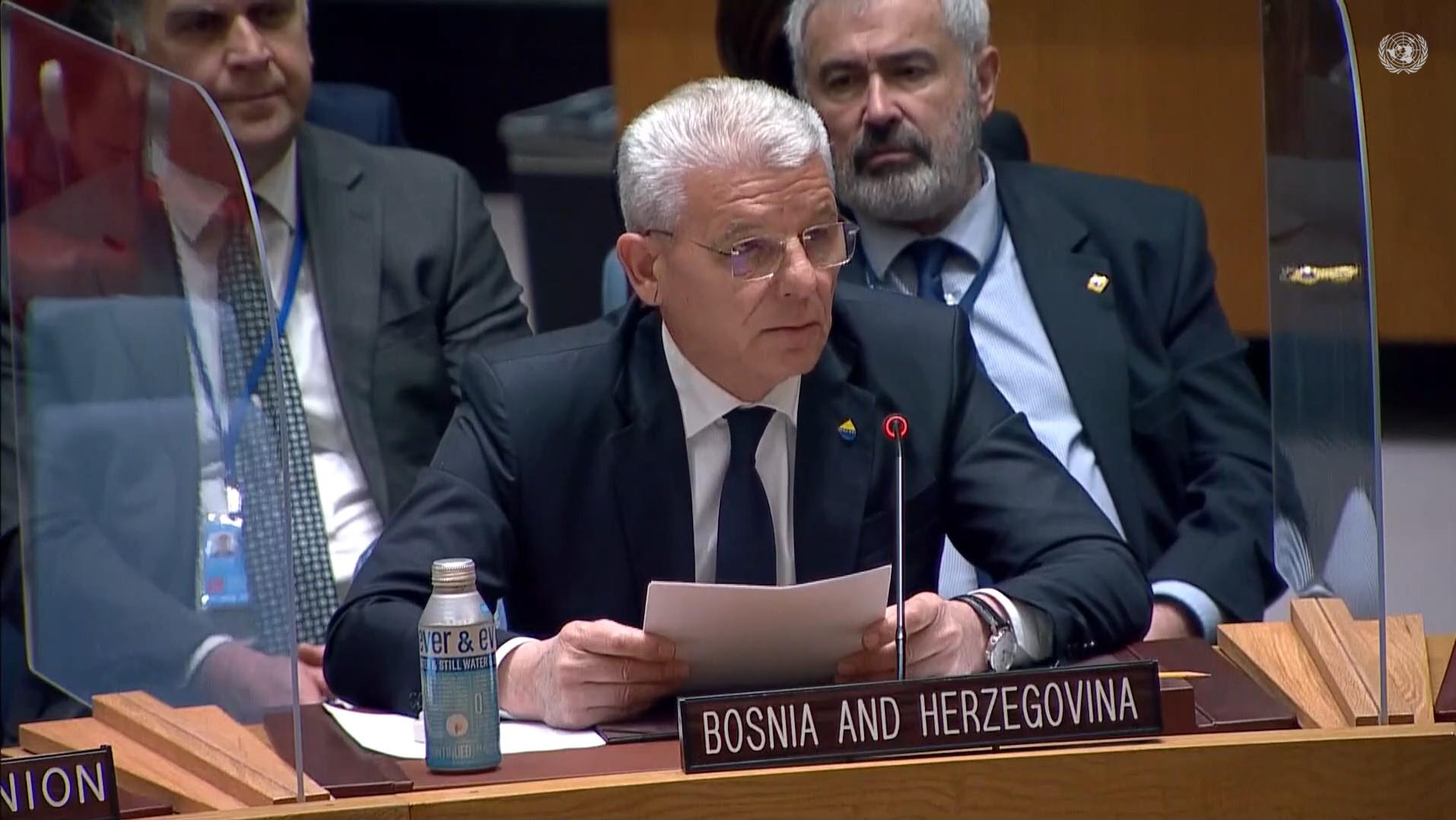 Šefik Džaferović prilikom obraćanja u Vijeću sigurnosti UN-a - Avaz