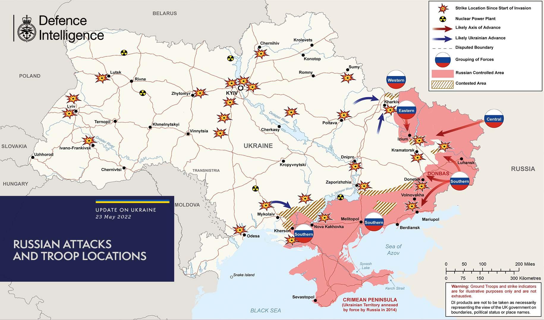 Velika Britanija objavila novu mapu: Evo na kojem teritoriju Ukrajine se sada nalaze Rusi