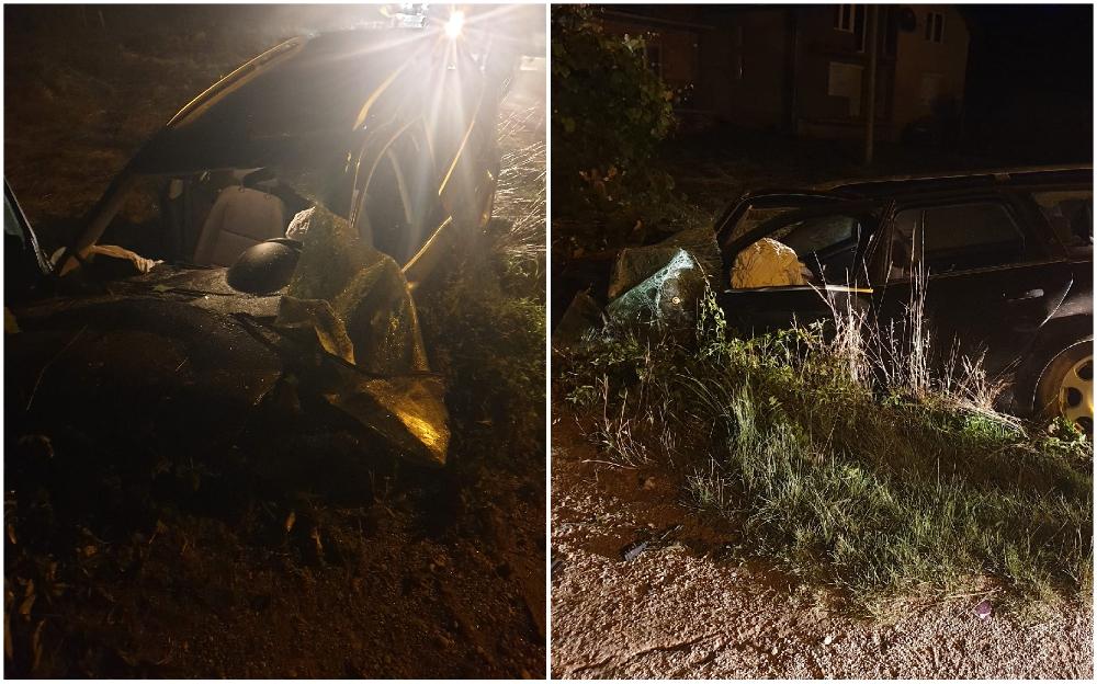 Užasne fotografije s mjesta nesreće: Automobil je potpuno smrskan, jedna osoba povrijeđena