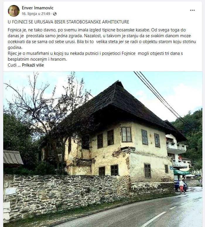 Obajava Imamovića na Facebooku - Avaz