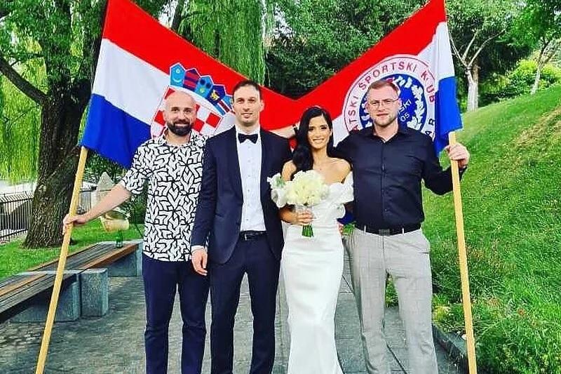 Igor Karačić se oženio u Mostaru, na vjenčanju i zastava Zrinjskog