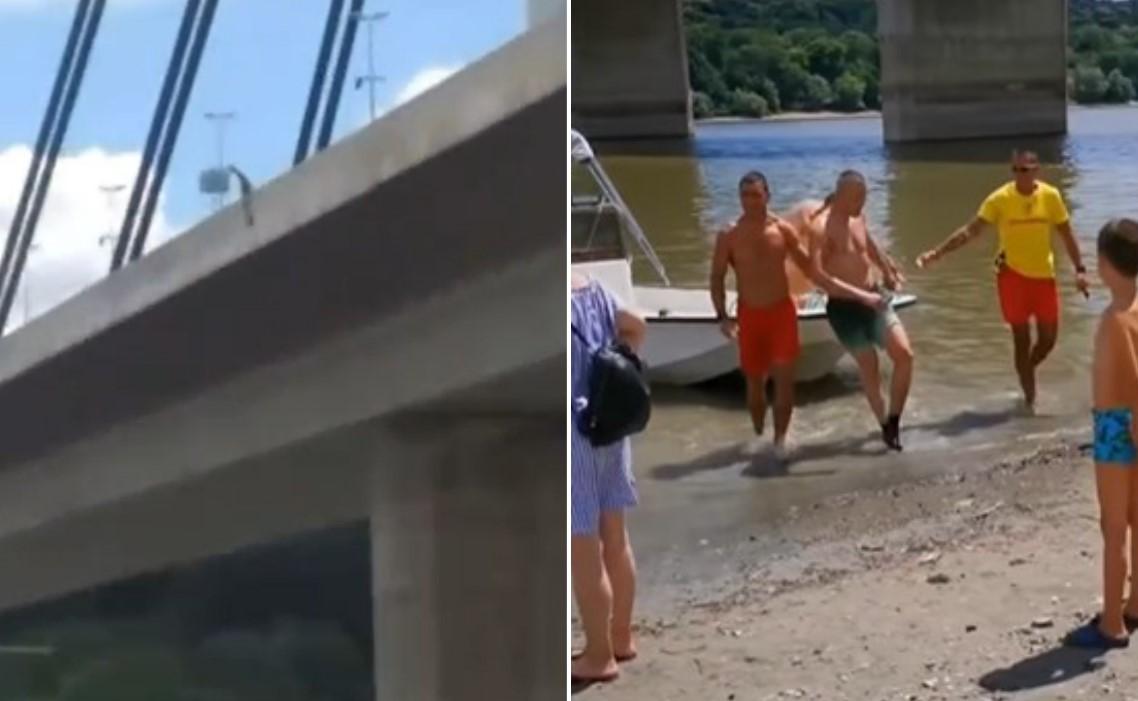 Zamalo nastradao: Novosađanin skočio s mosta pred prepunim Štrandom