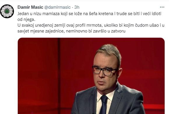 Twitter objava Damira Mašića - Avaz