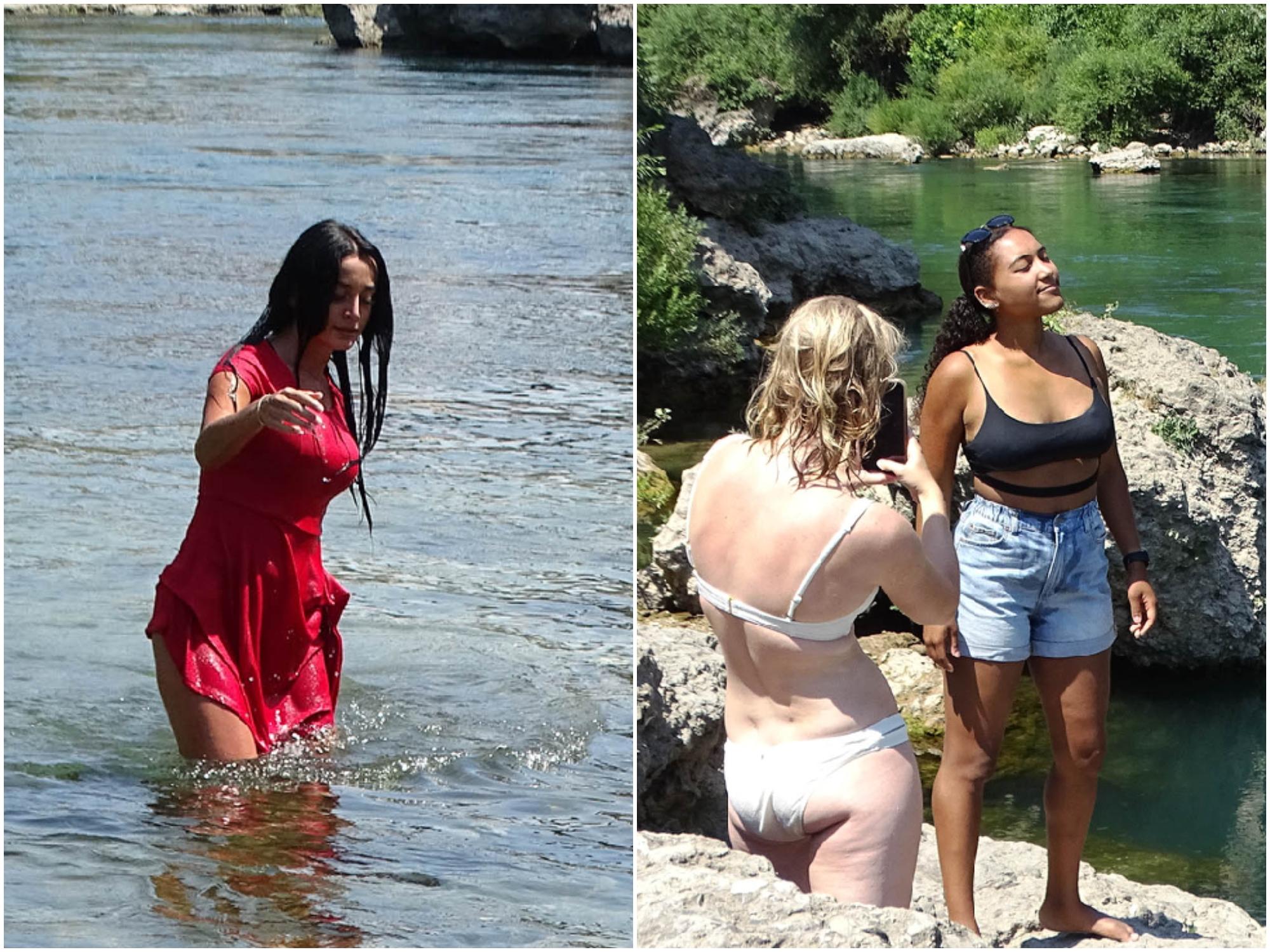 U Mostaru se turisti u odjeći kupali u Neretvi