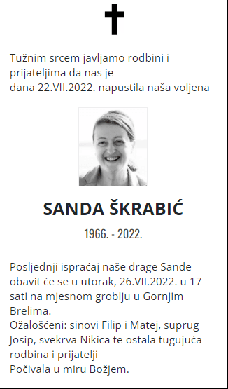 Preminula Sanda Škrabić - Avaz
