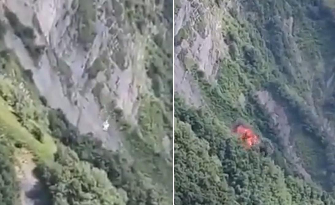 Stravičan snimak u Gruziji: Eksplodirao helikopter s ljekarima i spasiocima