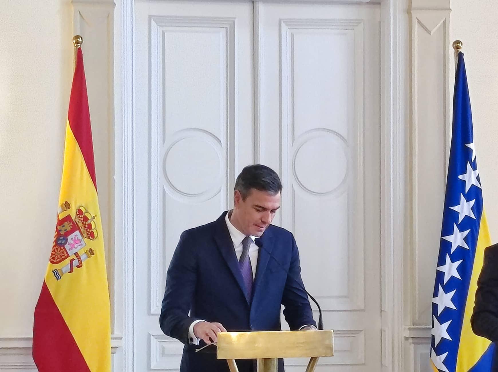 Sančez: Španija pruža podršku BiH na njenom EU putu
