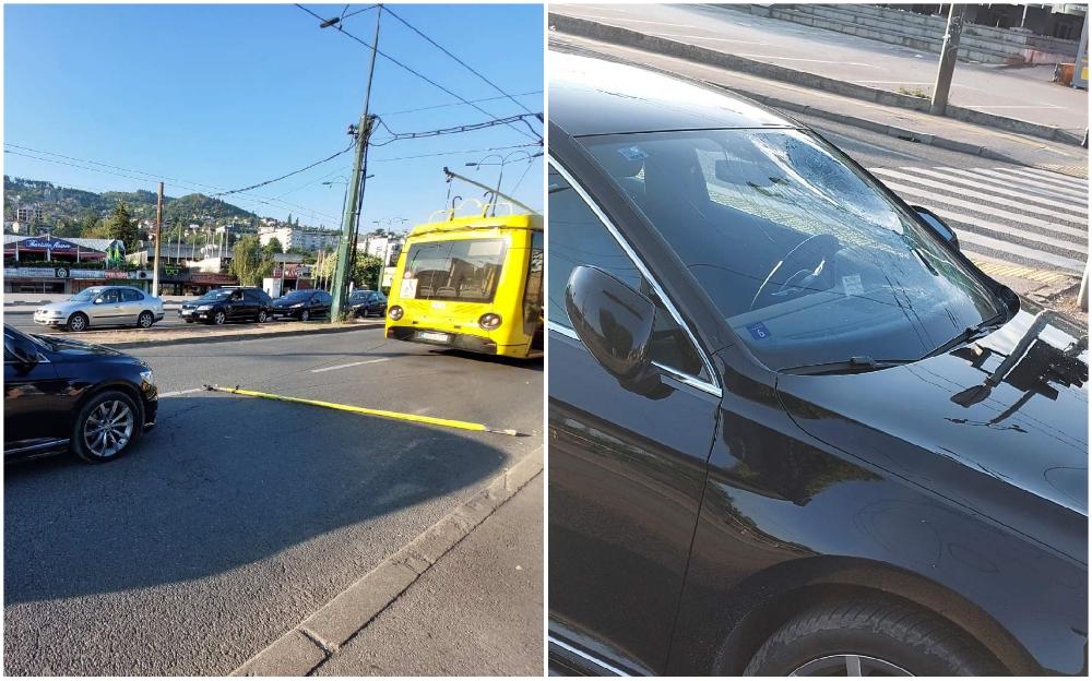 Nevolje sa Štetinim trolejbusima iz Bjelorusije: U vožnji pao nosač i razbio šoferšajbu automobilu!