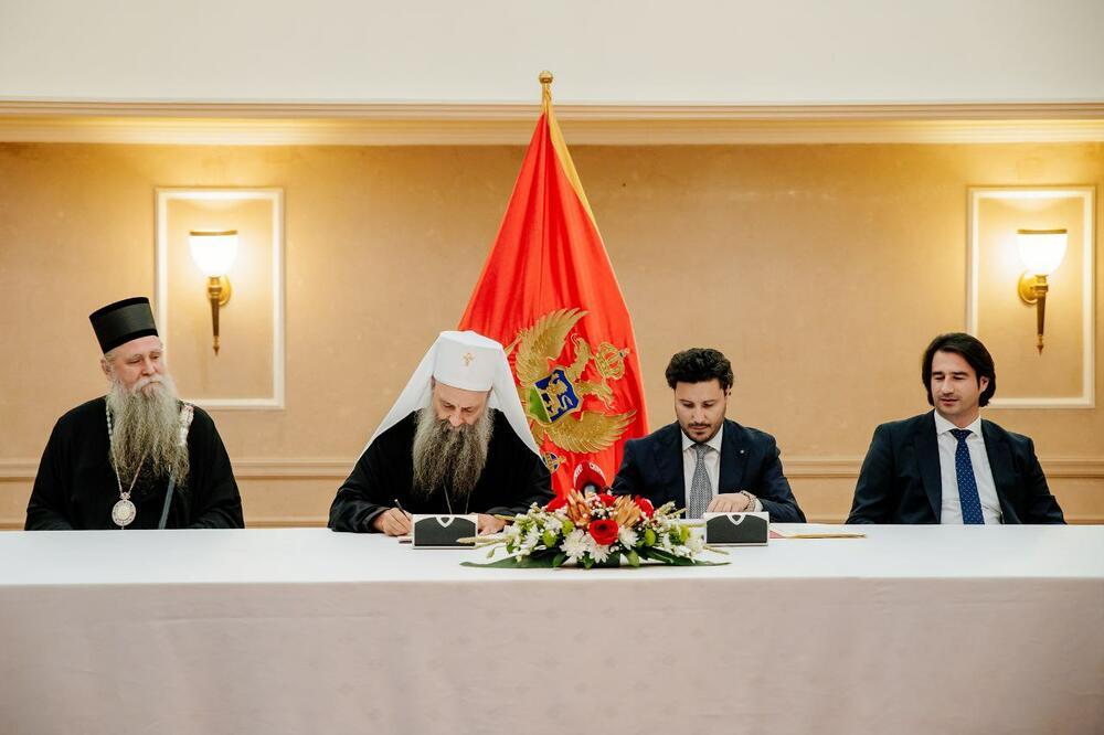 Porfirije stigao u tajnosti: Potpisan Temeljni ugovor između Vlade Crne Gore i SPC