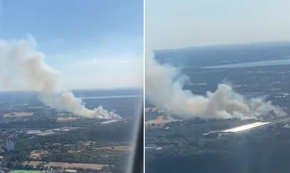 Video / Putnici iz aviona snimili požar kod aerodroma Hitrou