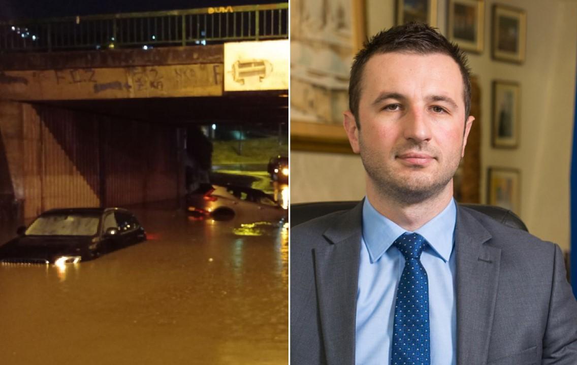 Ponovo potopljen Efendićev podvožnjak: Dva automobila ostala zaglavljena