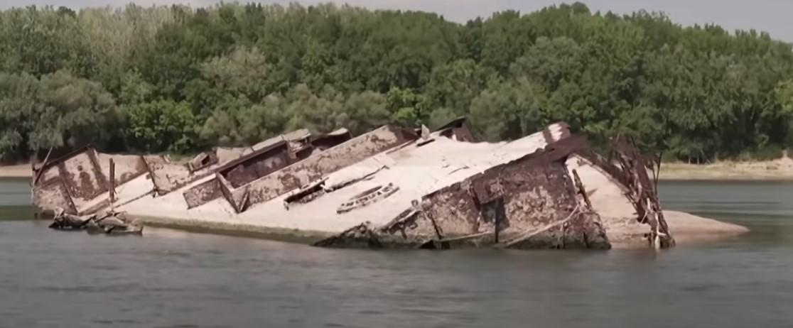 Zbog velikih suša na Dunavu izronile olupine nacističkih njemačkih brodova