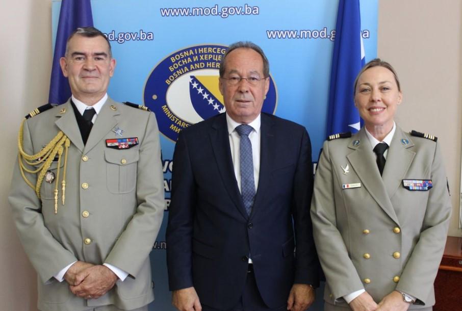 Podžić primio novoimenovanog vojnog izaslanika Francuske: Razgovarano o vojnoj saradnji