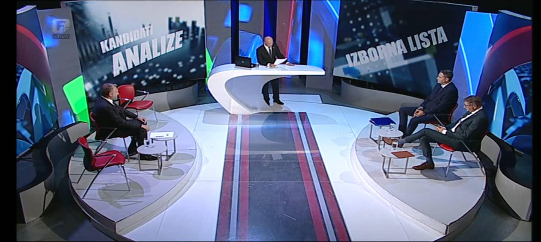 Denis Bećirović, Bakir Izetbegović i Mirsad Hadžikadić na FTV - Avaz