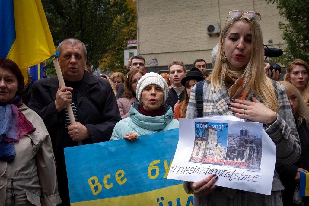 Protiv referenduma: Protest izbjeglica iz Mariupolja u Odesi