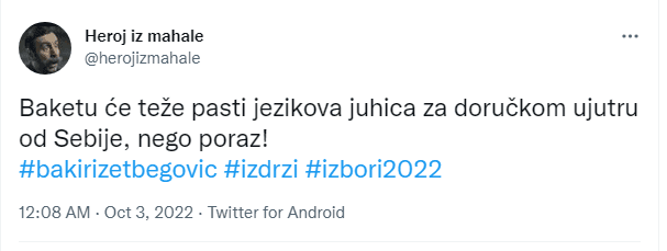 Brojne reakcije na poraz Bakira Izetbegovića na Twitteru - Avaz