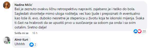 Komentari Nadine Mičić i Almira Kurta - Avaz