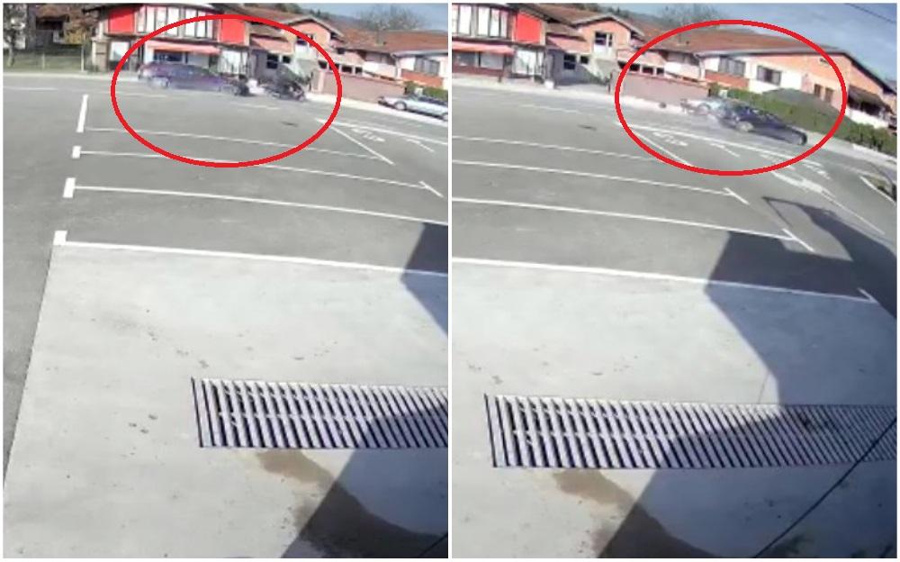 Objavljen snimak užasne nesreće na bh. cesti: Automobil "pokosio" motociklistu