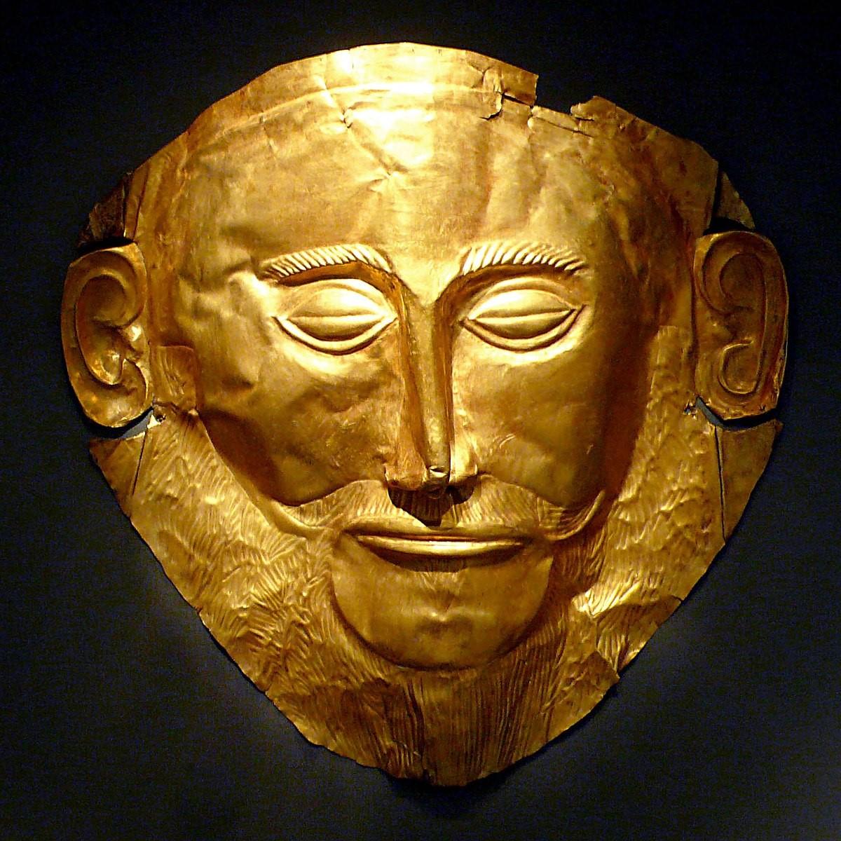 Posmrtna zlatna maska sa skeleta kralja Agamemnona - Avaz