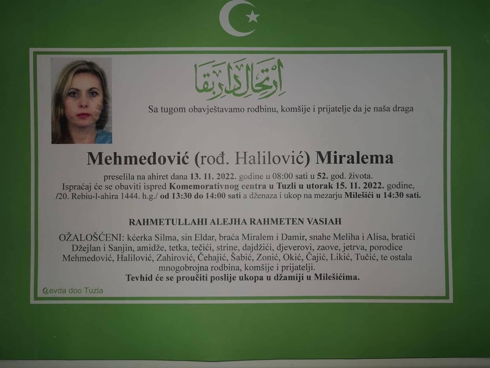 Sutra dženaza Miralemi Mehmedović - Avaz