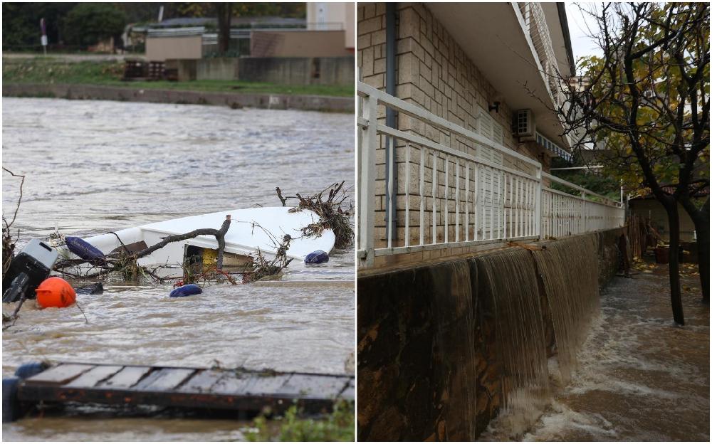 Velika poplava u Novom Vinodolskom: Poplavljene kuće i saobraćajnice