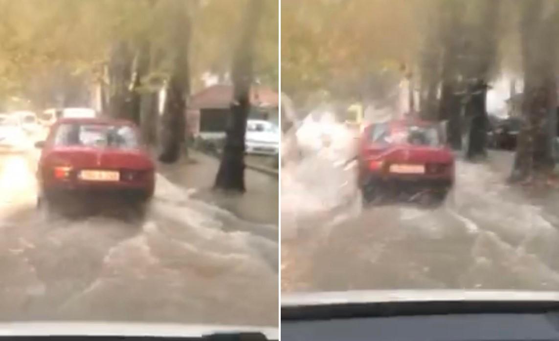 Zbog jake kiše haos u Mostaru: Rijeke teku cestama