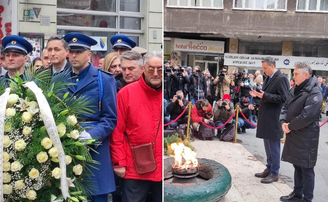 Brojne delegacije obilježile Dan državnosti BiH polaganjem cvijeća kod Vječne vatre