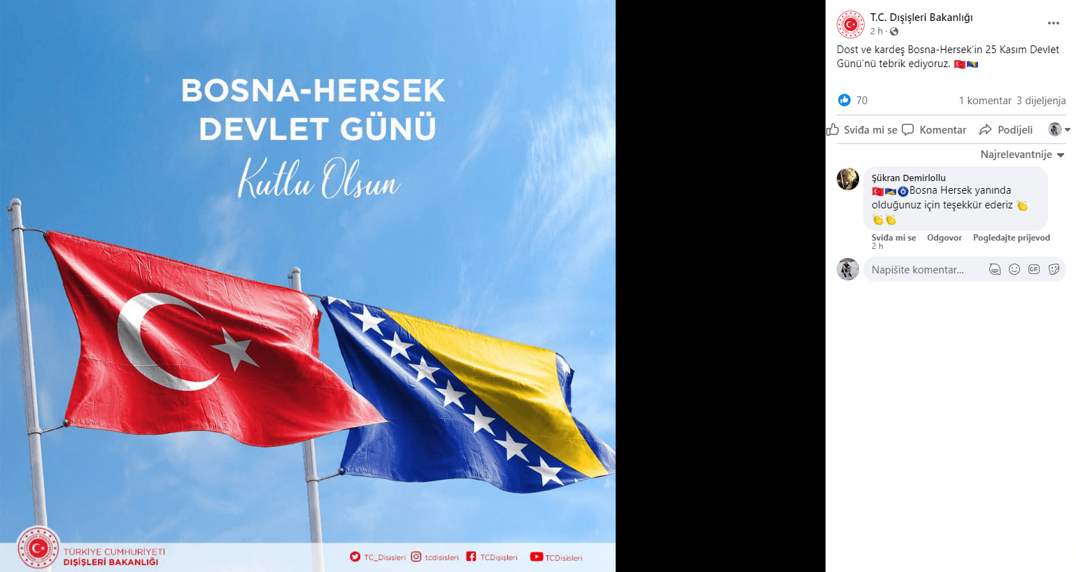 Objava Ministarstva vanjskih poslova Turske - Avaz