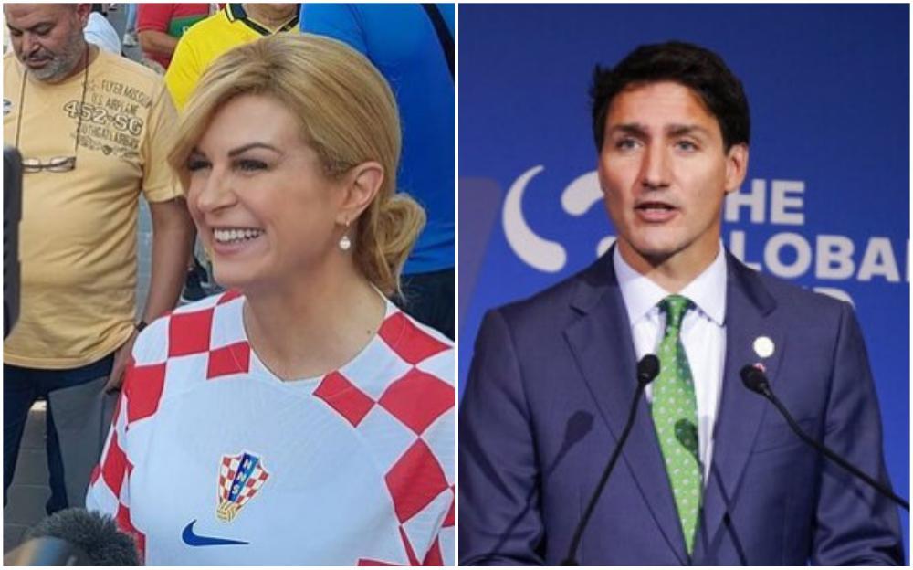 Kolinda Grabar-Kitarović premijeru Kanade nakon utakmice poručila: "Nedostajalo mi je tvoje društvo"