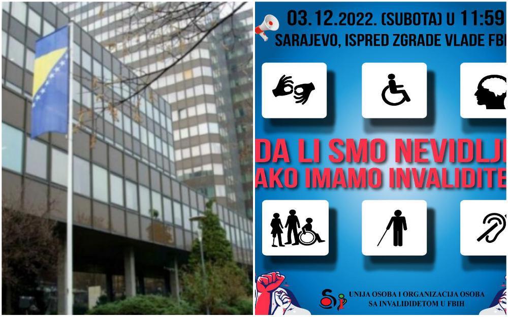Skup počinje 3.12.2022. u 11:59 sati ispred zgrade Vlade Federacije BiH - Avaz