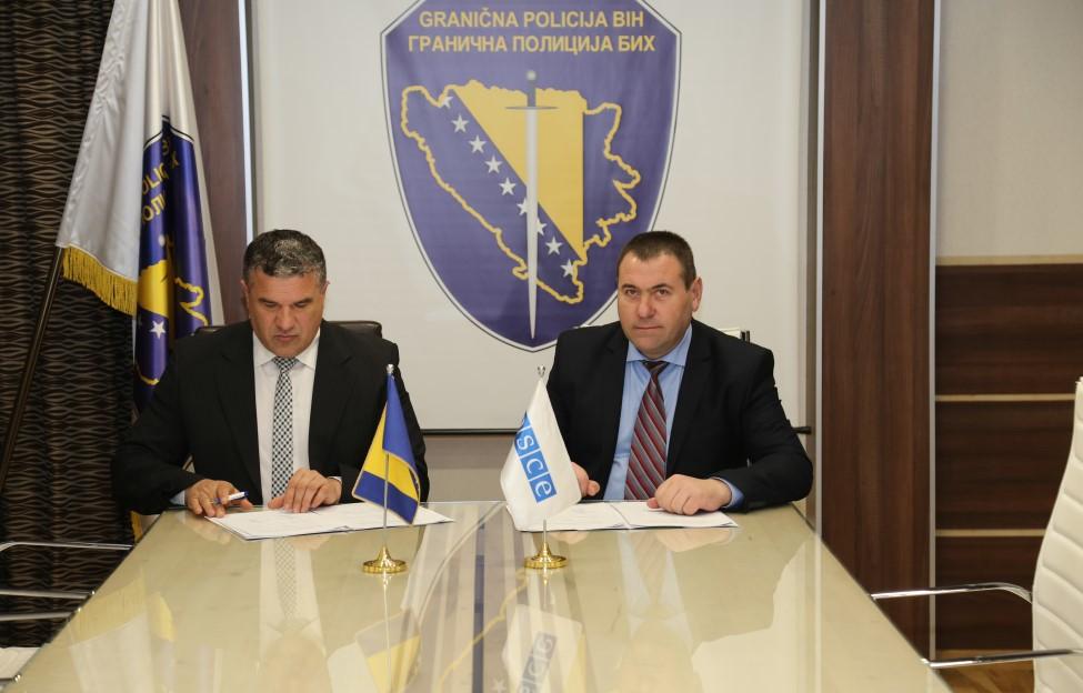 Potpisan Protokol za implementaciju projektnih aktivnosti između Granične policije BiH i Misije OSCE-a