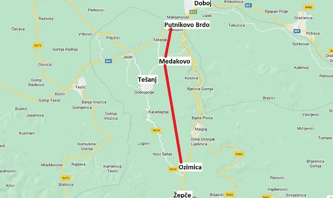 Približna trasa autoputa - Avaz
