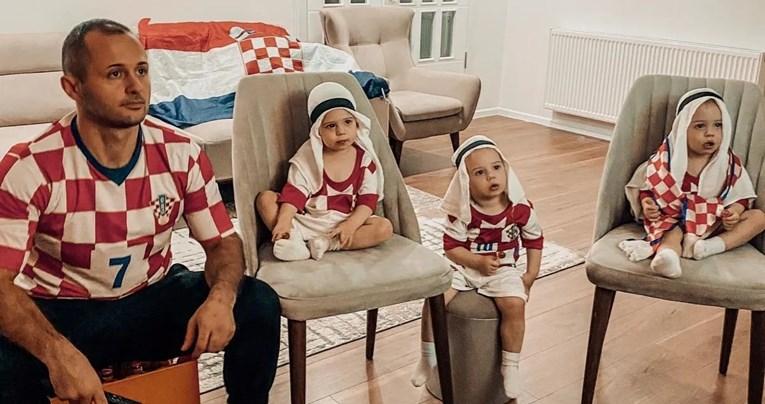 Najslađi navijači Hrvatske Luka, Lovro i Maro ponovo oduševili: Pogledajte kako su trojke iz Kiseljaka danas navijale