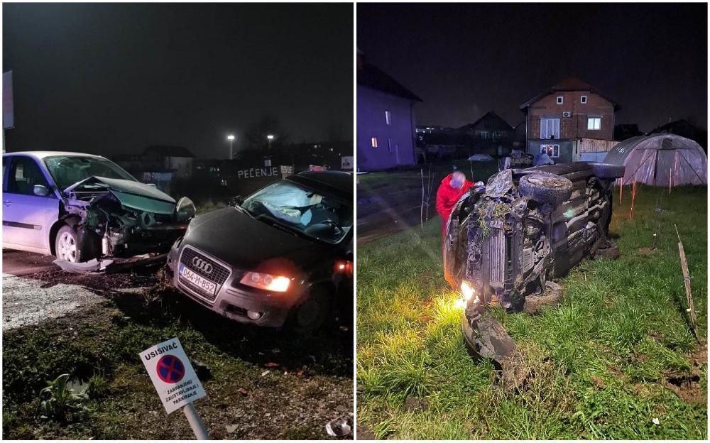Težak sudar tri automobila u Živinicama: Jedno vozilo završilo van ceste, ima povrijeđenih