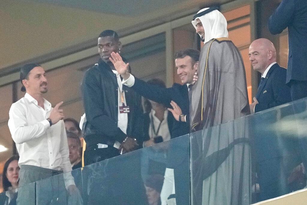 Zlatan Ibrahimović, Pol Pogba, katarski emir Al Tani i Emanuel Makron - Avaz