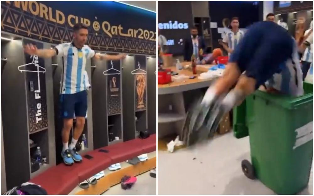 Najluđa proslava titule: Argentinac skočio u kantu za smeće na glavu