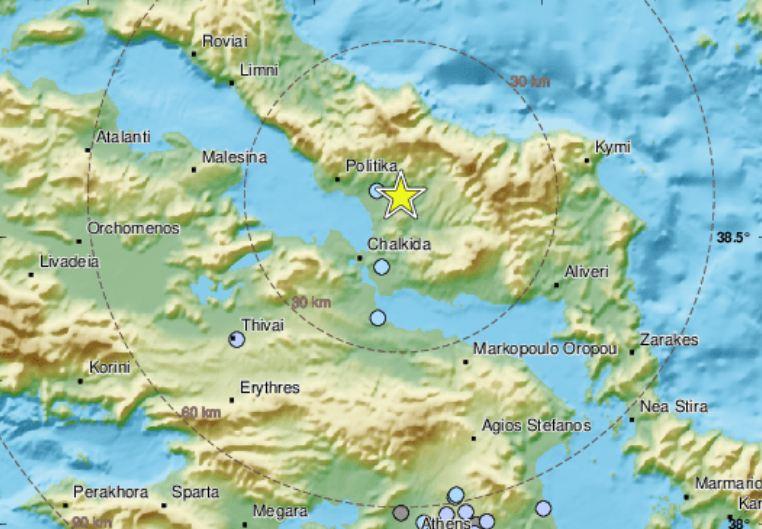 Zemljotres jačine 4,9 stepena pogodio ostrvo Eviju