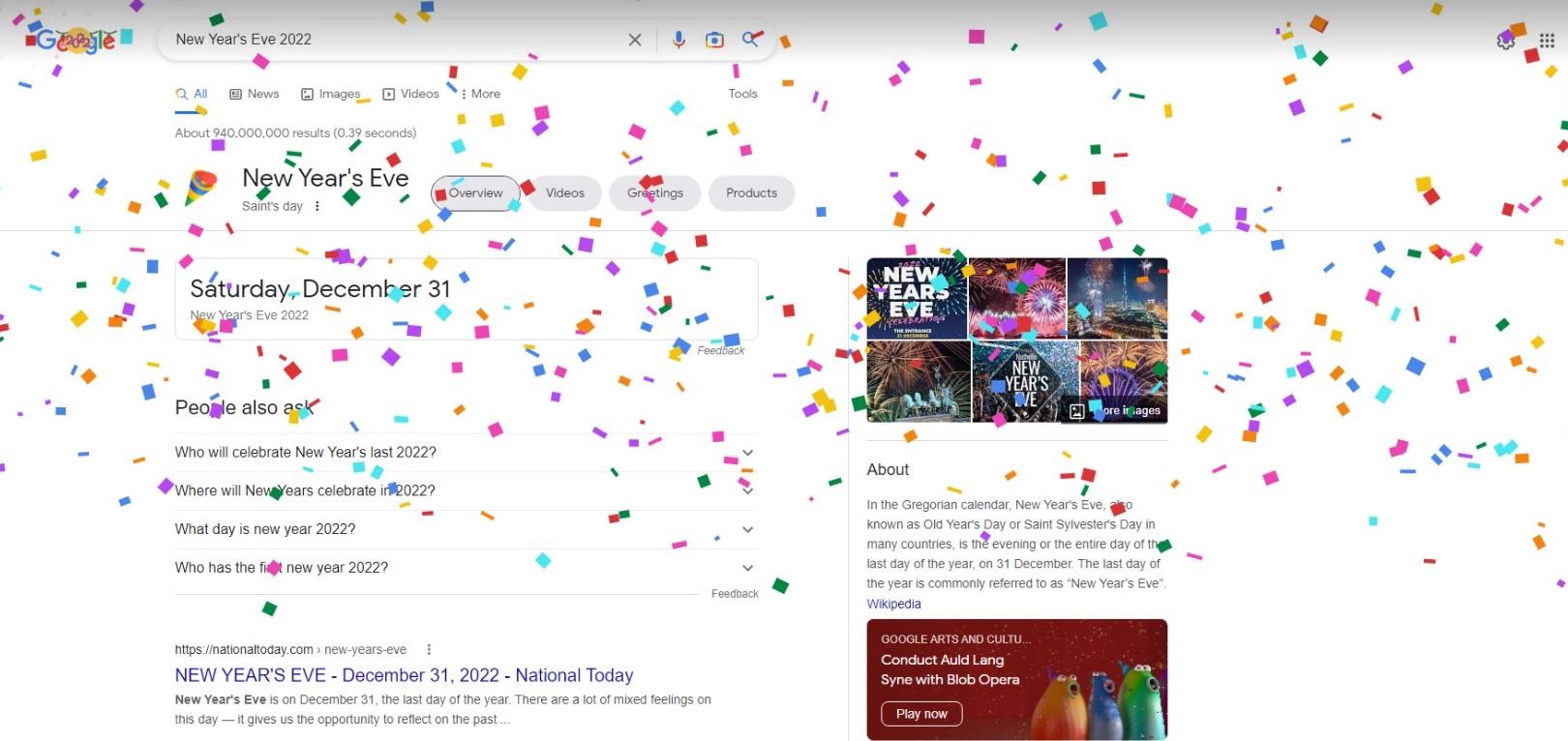 Pojavljuju se konfeti nakon klika na "Google" - Avaz