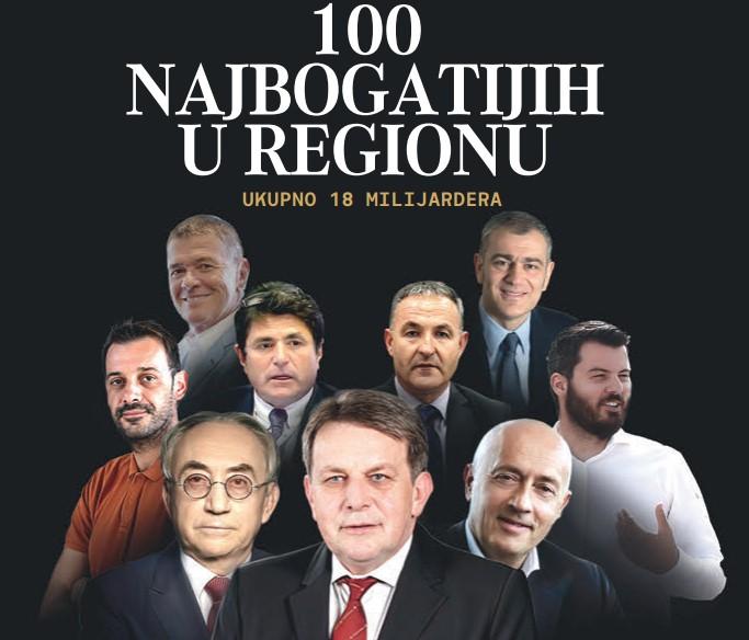 100 najbogatijih ljudi u regionu ima 69 milijardi eura