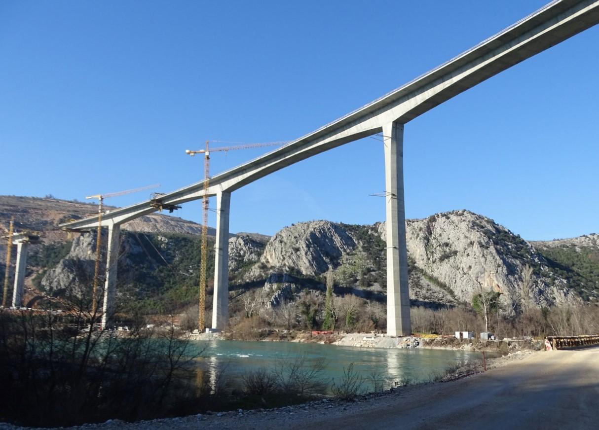 Most Počitelj: Do sada urađeno nešto  manje od pola kilometra mosta - Avaz