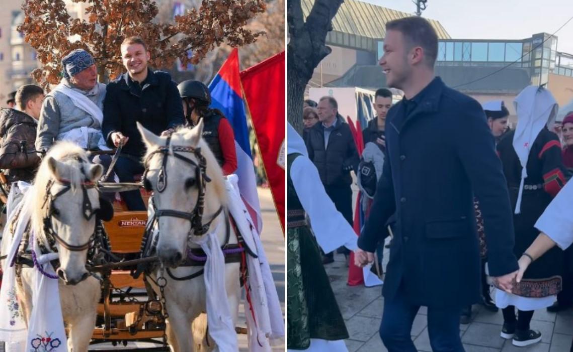 U centru Banje Luke: Draško Stanivuković upravljao kočijom i zaigrao kolo
