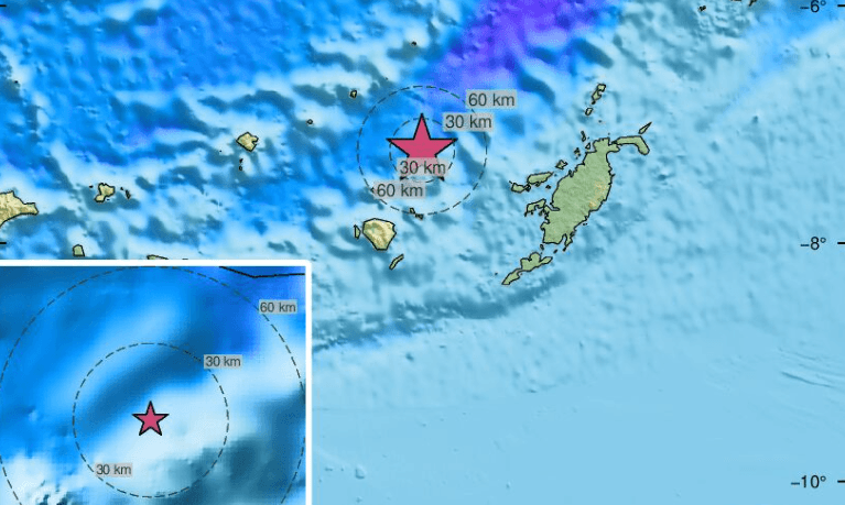 Snažan zemljotres jačine 7,7 stepeni po Rihterovoj skali pogodio je danas region Tanimbar u Indoneziji - Avaz