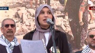 Emotivno obraćanje na skupu u u Sarajevu: Samo u Palestini majka nosi dijete dva puta - kad se rodi i kad ga ubiju