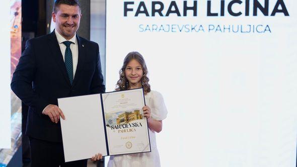 Farah Ličina: Dobitnica nagrade "Sarajevska pahuljica" - Avaz