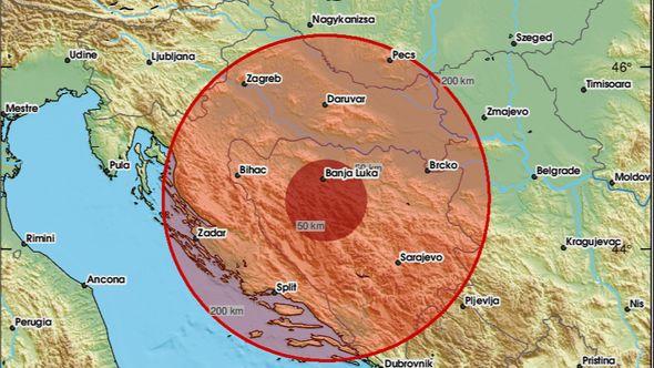 Zemljotres je bio na dubini od pet kilometara - Avaz
