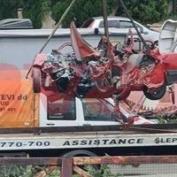 Dramatični prizori nakon nesreće kod Zenice: Od automobila ostala samo olupina